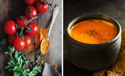 Faites de la soupe curcuma-tomate-poivre noir en 15 minutes