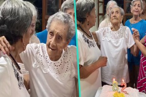 Une femme fête son 82ème anniversaire avec sa mère de 104 ans 